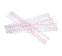 Homoyoyo Clothing Proofing Ruler Set, 4 Pcs Bendable PVC Metric Sewing Rulers for Garment Pattern Creation, Multiple Specifications for Designers
