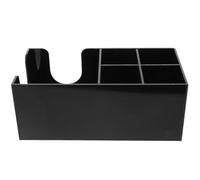 Homoyoyo Coffee Bar Organizer Storage Box Black Wooden Coffee Station Container Condiment, Sugar Bag, and Tea Bag Holders for Cafe and Tea Shop Supplies