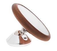 Homoyoyo Coffee Maker Magnetic Rotating Viewing Mirror Espresso Machine Observation Accessory Silver Walnut Wood Frame for Home and Cafe