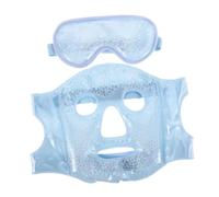 Homoyoyo Cold Compress Face Mask and Eye Mask Set with Ice Beads Gel Freezer Pack for Dark Circles and Headache Relief for Women’s Skin Care and Travel