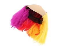 Homoyoyo Colorful Halloween Party Wigs for Women and Men Breathable Comfortable Play Wigs for Dj Cosplay Stage Performances Reusable Multicolor Hair Accessories for Role Play and Fun Events