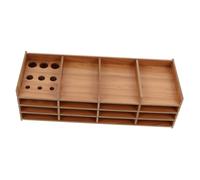 Homoyoyo Compartment Wood Diamond Picture Tool Organizer Tray with Pen Holder for Craft Storage and DIY Art Supplies Space-Saving Rack for Efficient Diamond Art Management