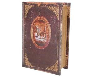 Homoyoyo Container Bible Shape Box with Portable Size Practical Design Premium Quality Wood Beautiful Xmas Elements Printed Designs for Christmas Festival Atmosphere