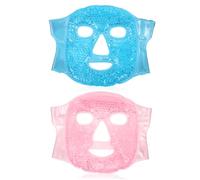 Homoyoyo Cooling Eye Mask Set 2PCS Pink Blue Reusable Cold Compress Eye Masks for Women Ice Bead Therapy and Skin Care Suitable for Spa and Relaxation