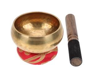 Homoyoyo Copper Buddha Sound Bowl and Relaxing Body Effect with Stick and Mat Featuring Quiet and Long Sound, Delicate Design Random Color for Meditation and Outdoor Use