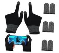 Homoyoyo Copper Fiber Finger Cover Two-finger Gloves for Gaming Breathable Touchscreen Gloves Mobile Gaming Accessories for Phone Use Fit for Gamers