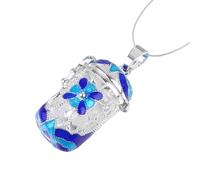 Homoyoyo Copper Hollow out Aromatherapy Perfume Pendant Holder with Openable Lock Design and Hanging Mini Circle, Assorted Colour Case for DIY Necklace and Anklet Accessories