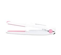 Homoyoyo Cordless USB Hair Curler and Straightener for Women and Men Travel Mini Styling Tool with Temperature Modes Portable Wireless Hair Straightening and Curling Device in Pearl White