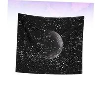 Homoyoyo Cosmo Moon Star Plush Wall Hanging Tapestry Thickened Polyester Space Decor for Living Bedroom Dormitory Minimalist Pattern Reusable and Portable Background Cloth
