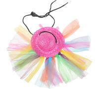 Homoyoyo Costume Accessory Set with Bunny Mini Hat and Colorful Tutu Skirt for Small Animals Including Lizards and Parrots, Comfortable Mesh and Material for Family Portraits and Birthdays