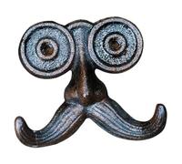 Homoyoyo Creative Beard Shape Iron Courtyard Hook Black Decorative Garden Hook Sturdy for Hanging Small Gardening Tools Outdoor Patio Wall Decor