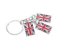 Homoyoyo Creative British Flag Keychain Vintage Car Charm Stylish Bag Decor and Key Pendant for Women Unique Union Jack Accessories for British Culture Enthusiasts