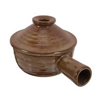 Homoyoyo Creative Casserole Pot with Lid Single Handle Stewpan for Microwave Oven Cooking High-temperature Resistant Clay Pot for Braised Chicken Rice Soup Bibimbap and Household Use