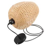 Homoyoyo Creative Classic Bamboo Art Chandelier with Light Source Woven Pendant Lamp for Dining and Living Natural Bamboo Decorative Lamp Japanese Style Home and Hotel Lighting Khaki