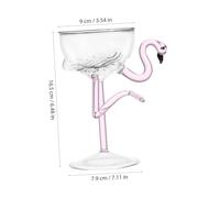Homoyoyo Creative Flamingo Wine Glass Goblet Decorative Cocktail Glass for Home Bar Party Wedding Christmas Transparent Elegant Stemware for Restaurants and Festivals