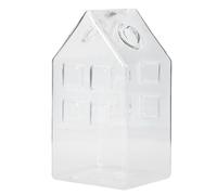 Homoyoyo Creative, Glass Vase Small House Shaped with Smooth Surface or Plant Container and Decorative Flower Vase for Hydroponic Plants for Study Room Home Decor
