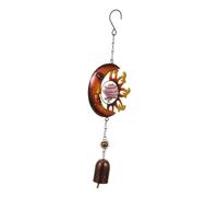 Homoyoyo Creative Metal Moon Wind Chime Decorative Hanging Bell for Garden and Home Outdoor Wall Ornament with Soothing Sound Gift for Relaxing Atmosphere
