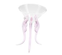 Homoyoyo Creative Pink Octopus Glass Unique Cocktail Goblet for Parties Weddings Home Bar Elegant High Borosilicate Drinkware and Reusable Party Cup