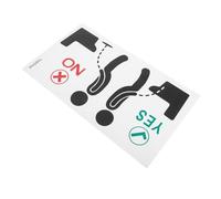 Homoyoyo Creative Toilet Seat Decals Waterproof PVC Material with Funny Design for Washroom Use Encourages Civilized Behaviour and Reminds to Maintain Cleanliness