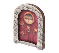 Homoyoyo Creative Wooden Fairy Door for Garden Tree Decoration Delicate Engraved Design Indoor Outdoor Ornament Miniature Fairy Tale House Entrance Gift for Garden Lovers