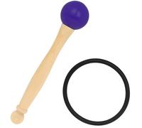 Homoyoyo Crystal Singing Bowl Mallet with Rubber Ring and Colored Rubber Ball Purple Sound Bowl Striker for Meditation and Music Therapy