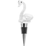 Homoyoyo Crystal Swan Shaped White Wine Stopper Bottle Plug Sealing Stopper Red Wine Sealer for Party and Home Bar Use Random Style