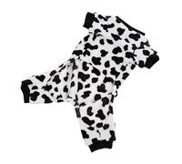 Homoyoyo Cute Cow Spot Pattern Dog Coat - Lightweight Polyester Jumpsuit for Small to Medium Dogs & Cats - Warm Winter Jacket Stylish Pet Outfit Size XL