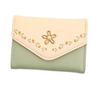 Homoyoyo Cute Flower Print Women Wallet Stylish Three-fold Pouch for Girls Compact and Lightweight Trifold Design for Everyday Use and Travel Storage for Young Ladies