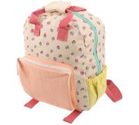 Homoyoyo Cute Pink Strawberry Backpack with Adjustable Shoulder Straps and Breathable Dacron Fabric, for Kindergarten and Nursery, Certified Childsafe Materials and Organised Storage