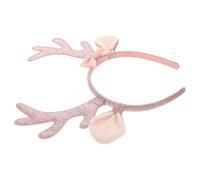 Homoyoyo Cute Reindeer Antlers Headband Dazzling Sequin Details and Adorable Bow Accent for Holiday Parties Birthdays and Weddings Lightweight and Comfortable Hair Hoop for Women and Girls