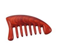 Homoyoyo Dark Red Sandalwood Wide Tooth Comb Anti-static Hair Care Massage Brush for Scalp Stimulation and Detangling Hairdressing Tool for Men and Women