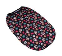 Homoyoyo Day of The Dead Dog Costume - Colorful Skull Pattern Pet T-shirt for Halloween Perfect for Dogs and Cats Stylish Warm Outfit for Parties and Dress Up Size L