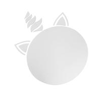 Homoyoyo Decorative Mirror Decal Acrylic Mirror Sticker Unicorn Silver Self Adhesive Wall Art for Bathroom and Balcony