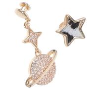 Homoyoyo Decorative Watchband Charm 2pcs Golden Alloy Planet Star