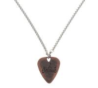 Homoyoyo Decorative Zine-alloy Guitar Pick Pendant with Storage Box, Portable Metal Pick for Acoustic, Electric Bass Guitar, Ukulele Accessories in Antique Copper Random Color