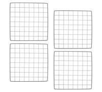 Homoyoyo Detachable Black Iron Pet Fence Panel 35x35cm DIY Dog Cat Rabbit Cage Mesh Sheet for Indoor Outdoor Pet Enclosure Accessories