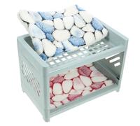 Homoyoyo Detachable Double-layer Hamster Bed Blanket, Small Animal Hideout Nest for Guinea Pigs, Rabbits, Hedgehogs, and Chinchillas - Nordic Blue Small Pet Cage Accessory Random Color