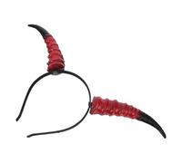 Homoyoyo Devil Horns Headband Adjustable Hairband Plastic Red Halloween for Women with Smooth Horns, for Photo Props and Stage Events Costume Accessories