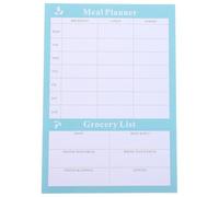 Homoyoyo Diet Household Tearable Notebook Weekly Menu Food Planner Paper Tracking Weekly Meals Reminder Notebook for Home Use Blue White for Fitness Enthusiasts and Families