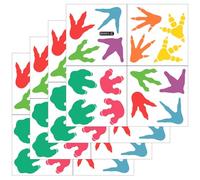 Homoyoyo Dinosaur Floor and Wall Decals, 30x30cm Self-Adhesive Stickers, 4 Pieces Random Styles, Nursery and Playroom Decoration for Boys