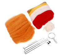 Homoyoyo DIY Needle Felting Kit with Wool Felt Materials for Handmade Crafts Compact and Complete Felting for Beginners and Adults Safe and Durable Household Doll Craft Supplies