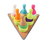 Homoyoyo Dog Squeaky Bowling Mat for Puppies 35x35x18cm Colorful Snuffle Cushion Pet Training Interactive Foraging Play Mat