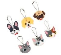 Homoyoyo Door Keys Cover 6 Pack Soft Plastic Caps with Creative Cartoon Patterns Suitable for Most Standard Keys