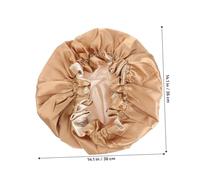 Homoyoyo Double Layer Satin Bonnet Sleeping Hat Large Round Cap Khaki Woman Night Hair Beauty Chemotherapy Cap
