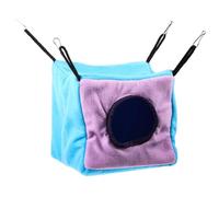 Homoyoyo Double-Layer Small Animal Cage Hammock with Hanging Cube Cotton Nest, Warm Hamster Bedding and Guinea Pig Bed for Cage, Suitable for Sugar Gliders and Dwarf Hamsters