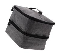 Homoyoyo Double Nail Polish Organizer Bag Thickened Fabric with Protective Base Travel Makeup Case for Bottles and Essential Oils Storage Portable Carrying Bag