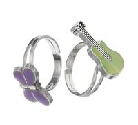 Homoyoyo Dragonfly Mood Ring Temperature Change Rings Stylish Cute Adjustable for Girls Boys Birthday Parties Children'S Day Safe Zinc Alloy Jewelry