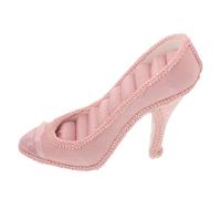 Homoyoyo Earring Bracelet Ring Display Holder Jewelry Rack Holder Stand Eye-catching Decoration Rubber Cloth Multipurpose Jewelry Display Photo Prop Pink High Heel Shoe