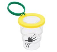 Homoyoyo Eco-Friendly Insect Observation Box Magnifying Bug Viewer, Triple-Section Container in Yellow and Green for Outdoor Exploration and Educational Display