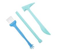 Homoyoyo Educational Archaeological Digging Kit 3pcs Set with Plastic Hammer, Brush, and Shovel for Gemstone Discovery and Stem Learning for Boys